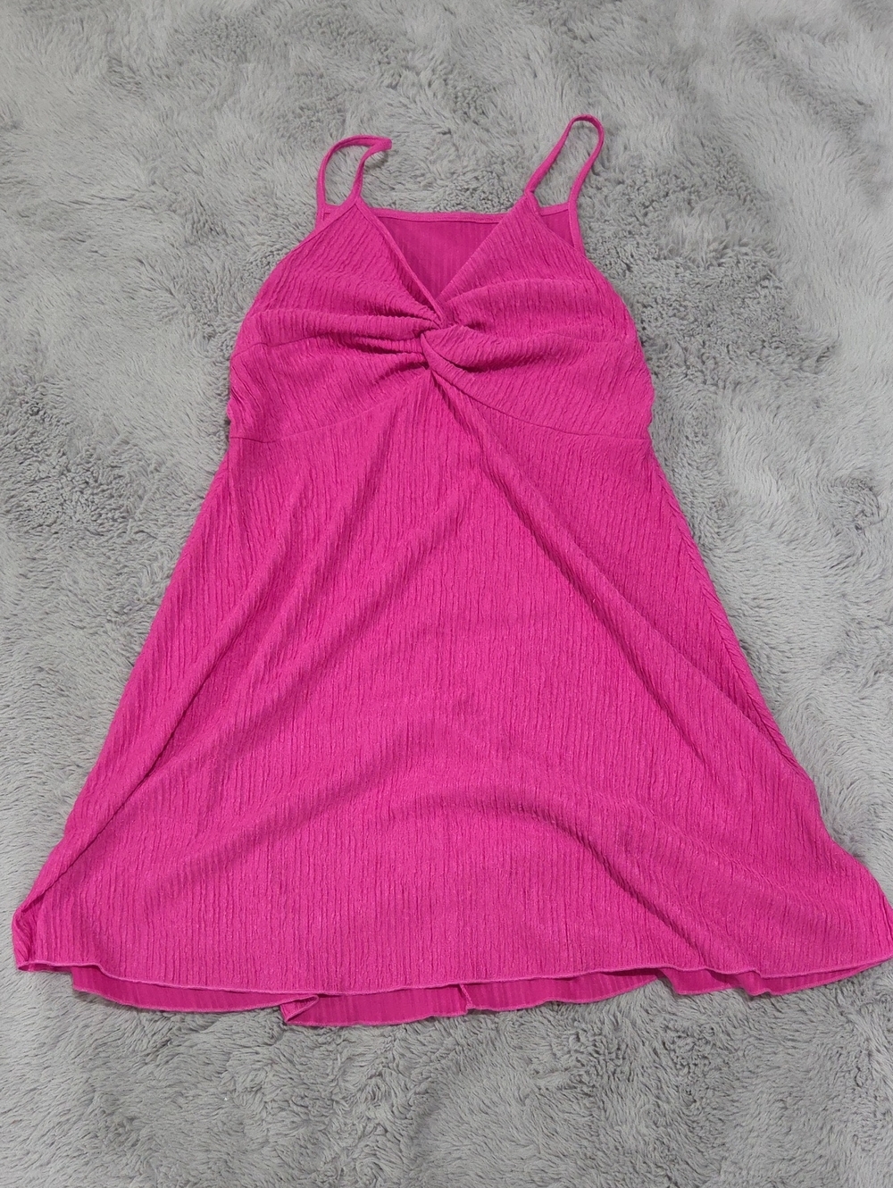 Shein Curve Twist-Front Pink Sundress